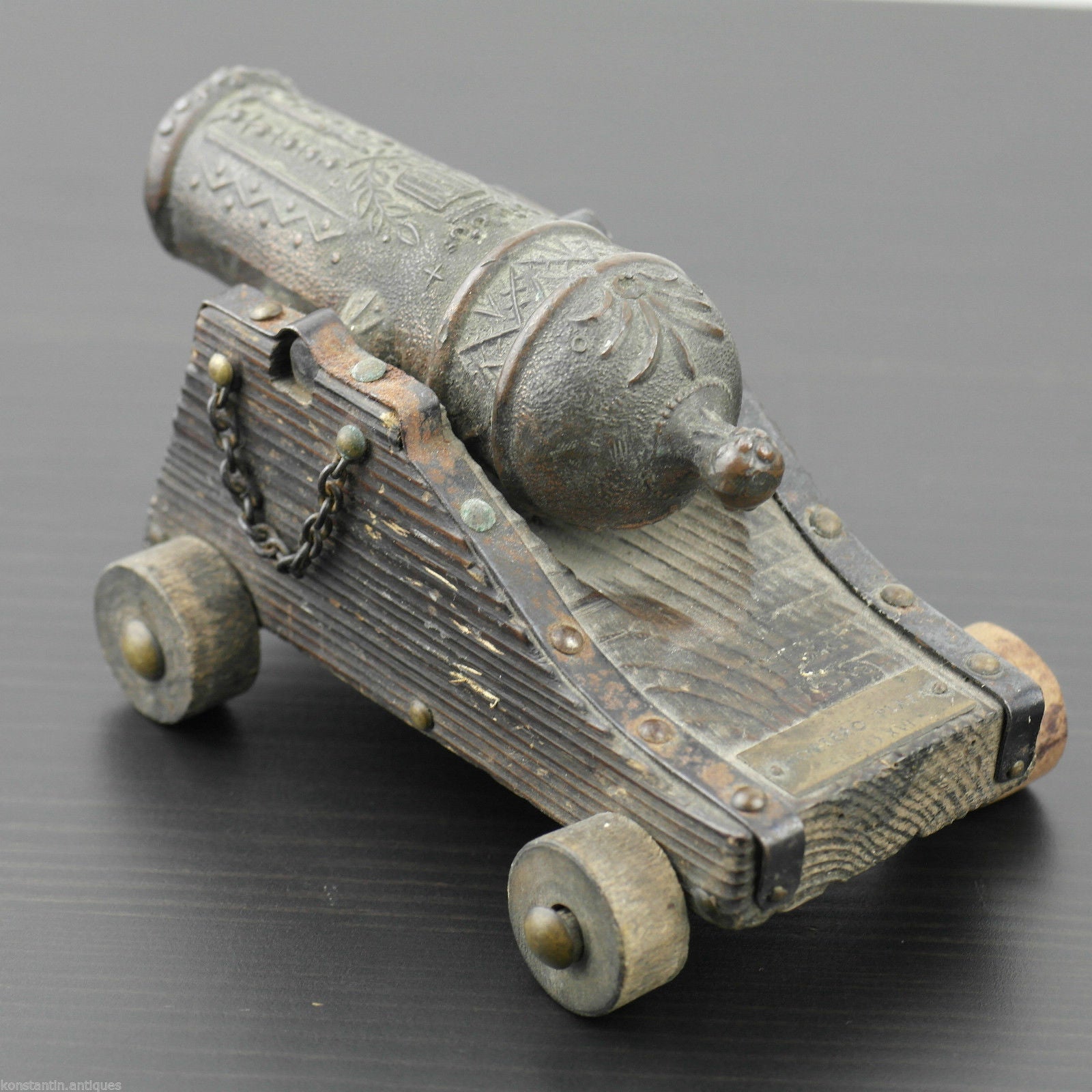 Vintage model Antique cannon statue 269.7 g Canon Marina Espanola Siglo XVI gift