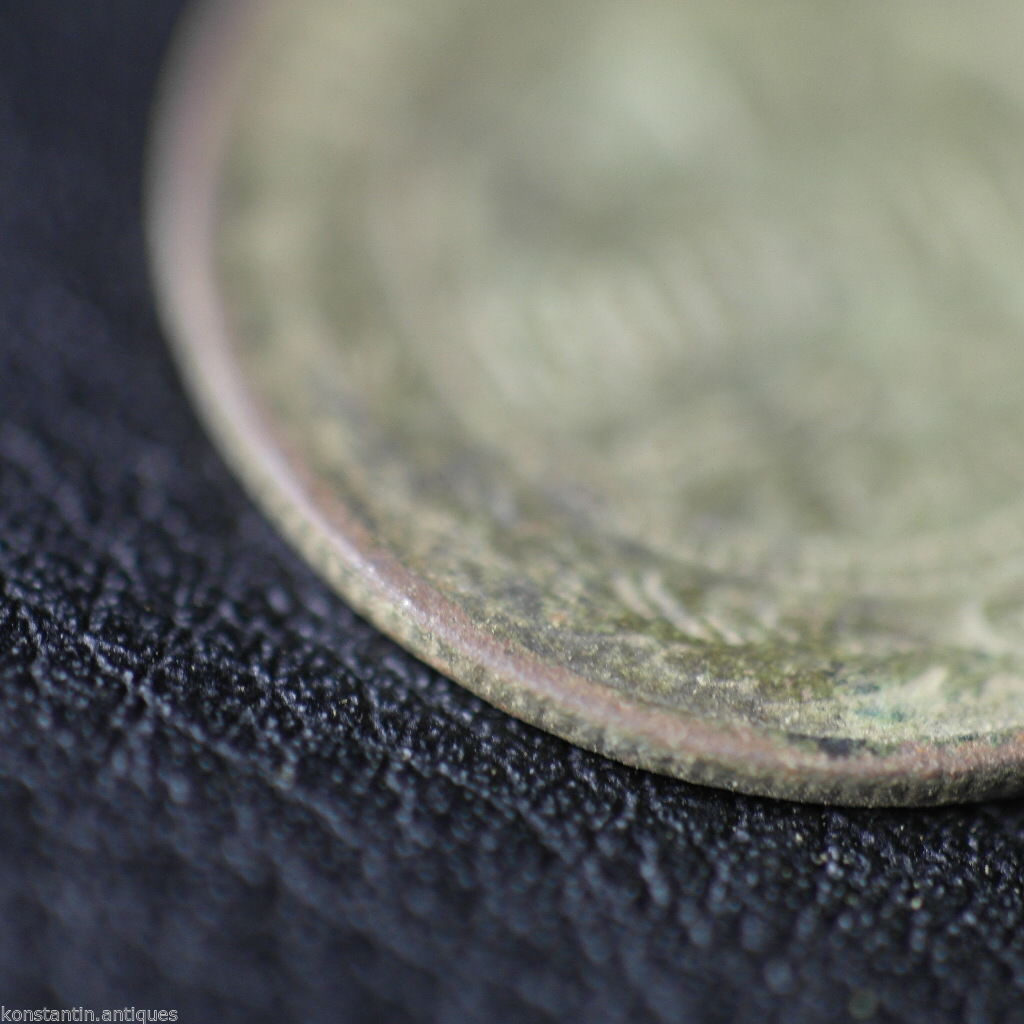 Antike 1-Kopek-Münze von 1908, Kaiser Nikolaus II. des Russischen Reiches, 20. Jh