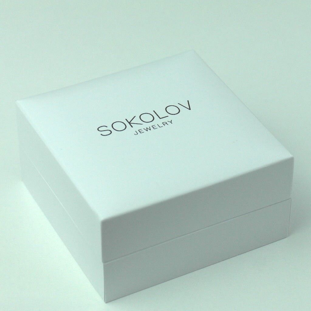 Sokolov-Manschettenknöpfe aus 14-karätigem Gold mit 48 Zirkonia