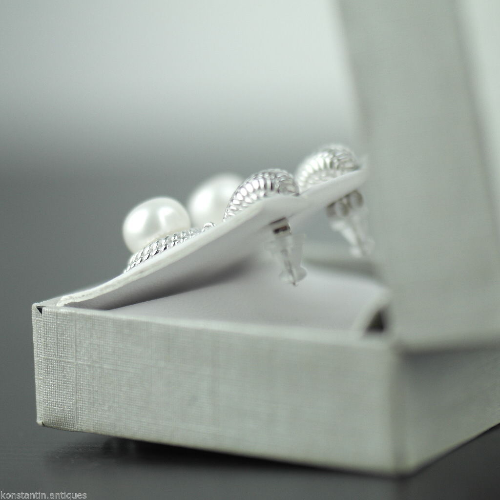 Elegantes pendientes de perlas cultivadas en plata de ley CZ Lucoral 925
