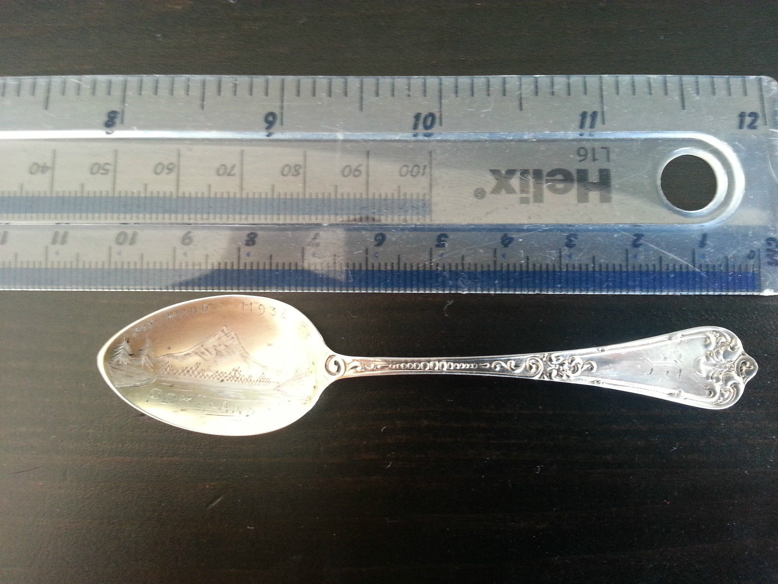 Antik vergoldeter Löffel aus Sterlingsilber USA Portland Or.