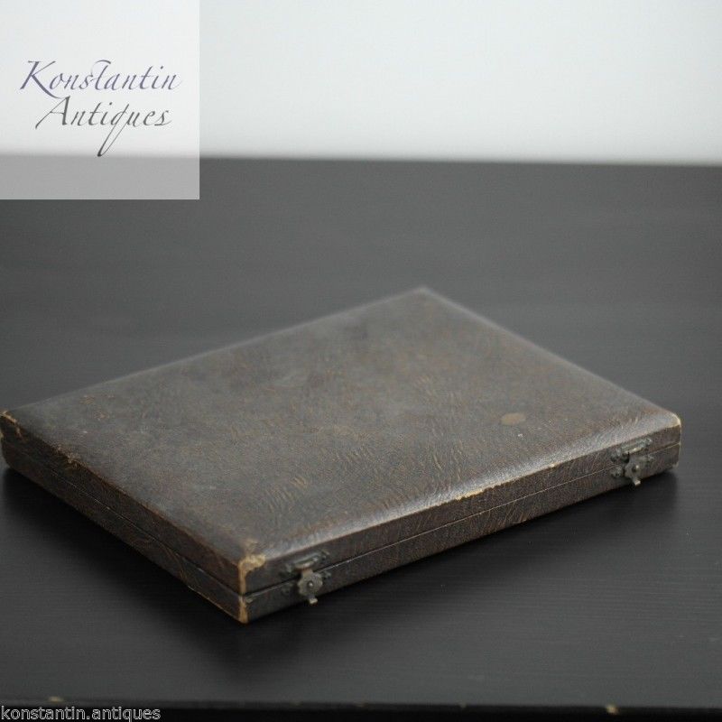 Vintage Box für Buttermesser braun British Empire