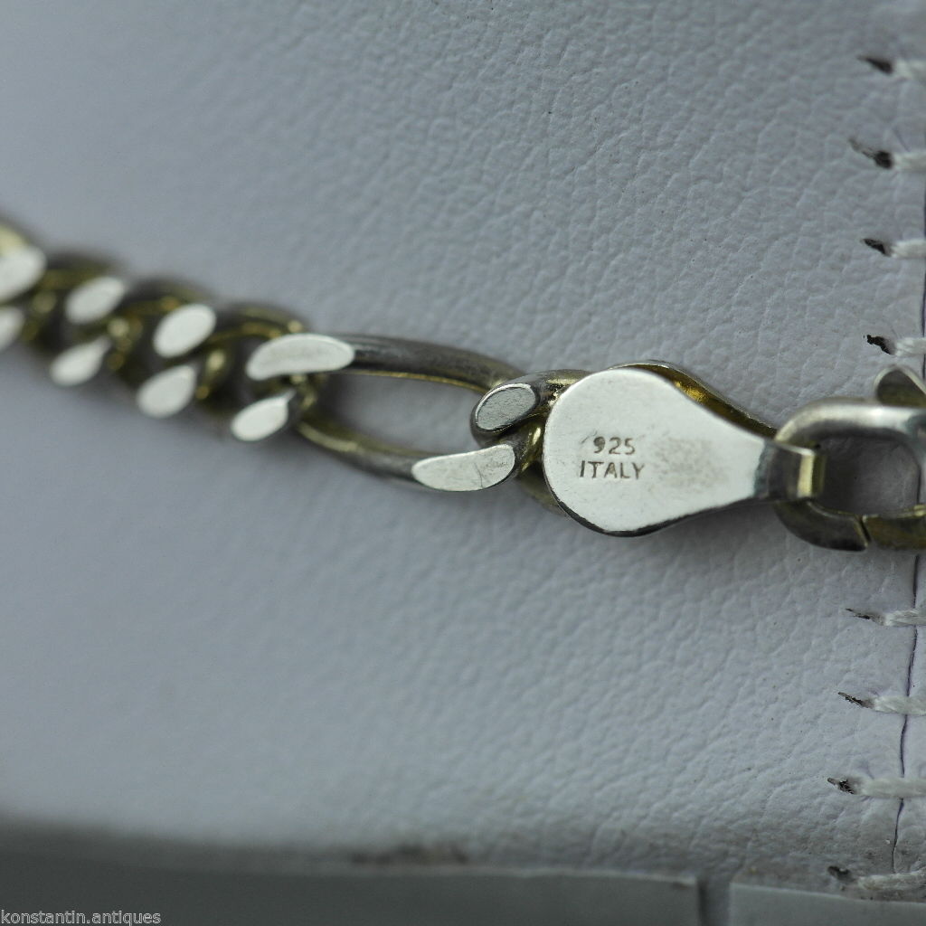 Vintage 450 mm sterling silver neck chain snake made in Italy 925