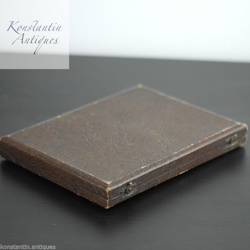 Vintage Box für Buttermesser braun British Empire