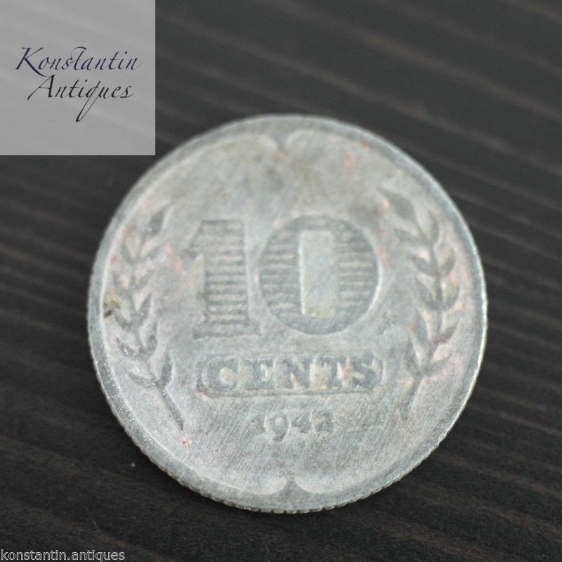 Jahrgang 1942 Münze 10 Cent Niederlande tolles altes Geschenk