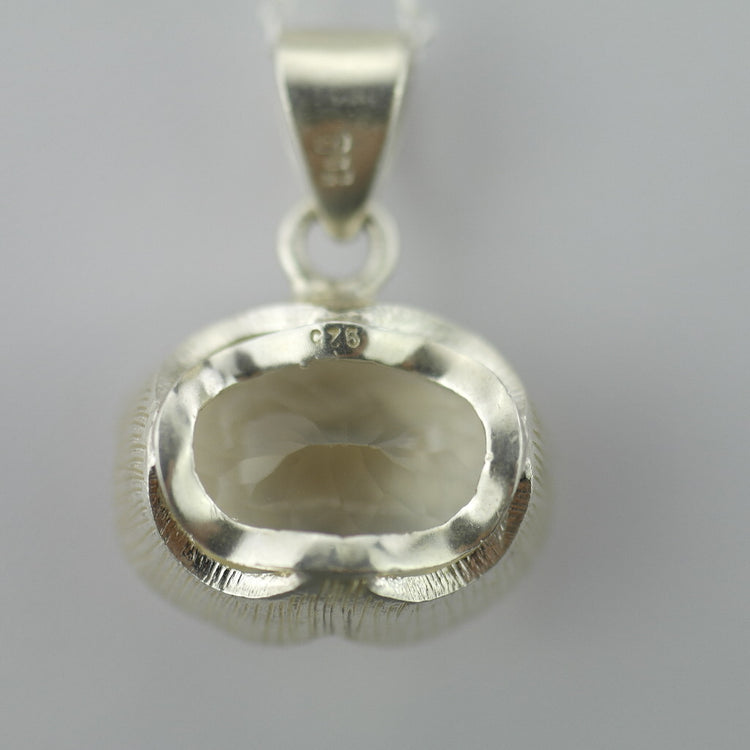 Stunning Citrine gemstone pendant with sterling silver chain from "Pomegranate"