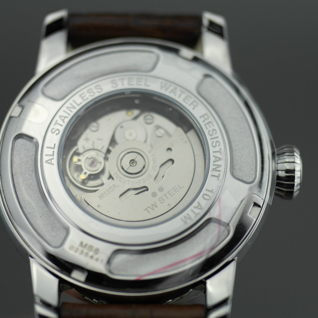 TW Steel Automatic Casual Men's wrist watch with brown leather strap