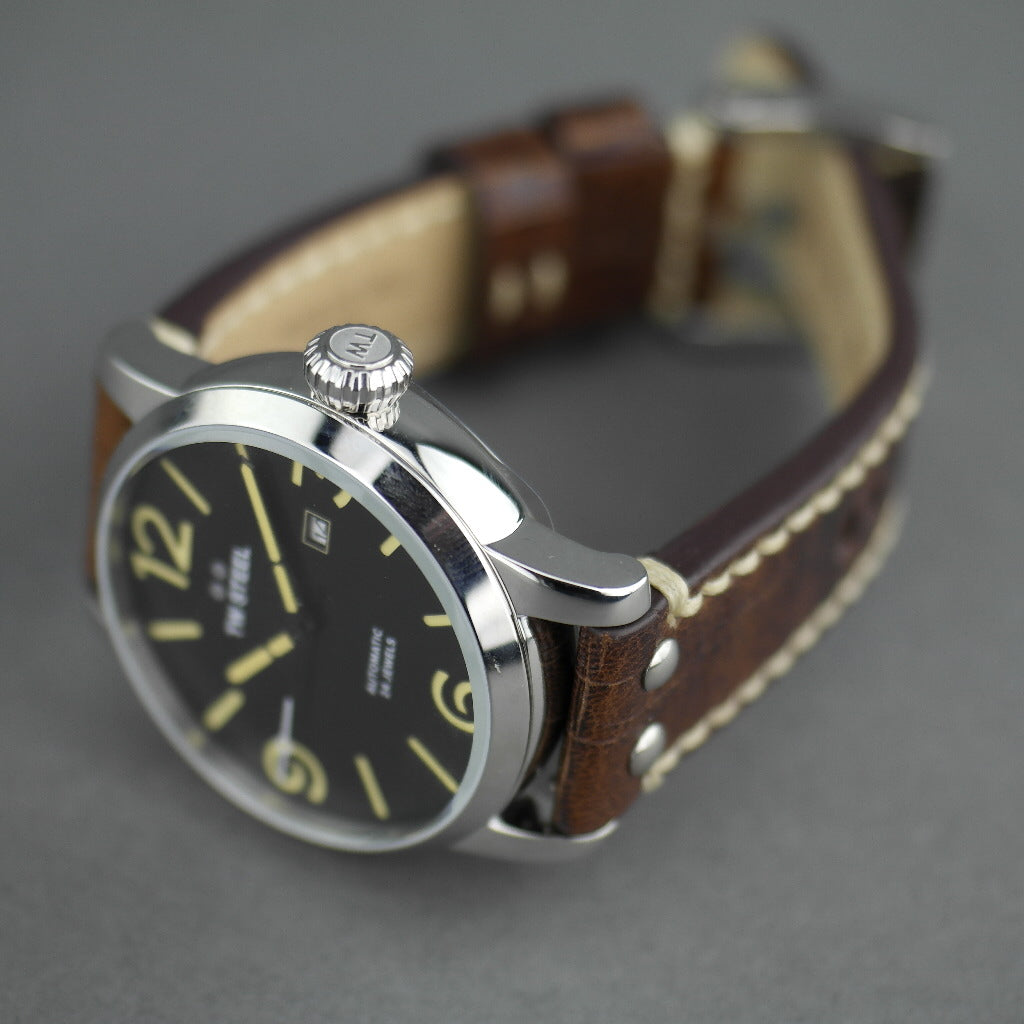 TW Steel Automatic Casual Men's wrist watch with brown leather strap