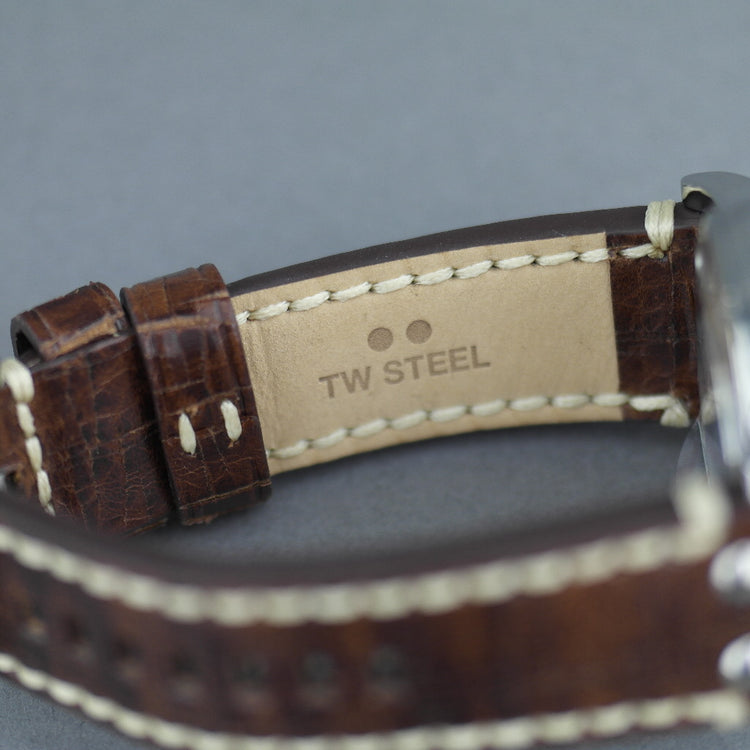 TW Steel Automatic Casual Men's wrist watch with brown leather strap