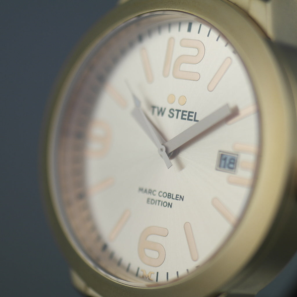 Reloj de pulsera en tono dorado con correa TW Steel Marc Coblen Edition