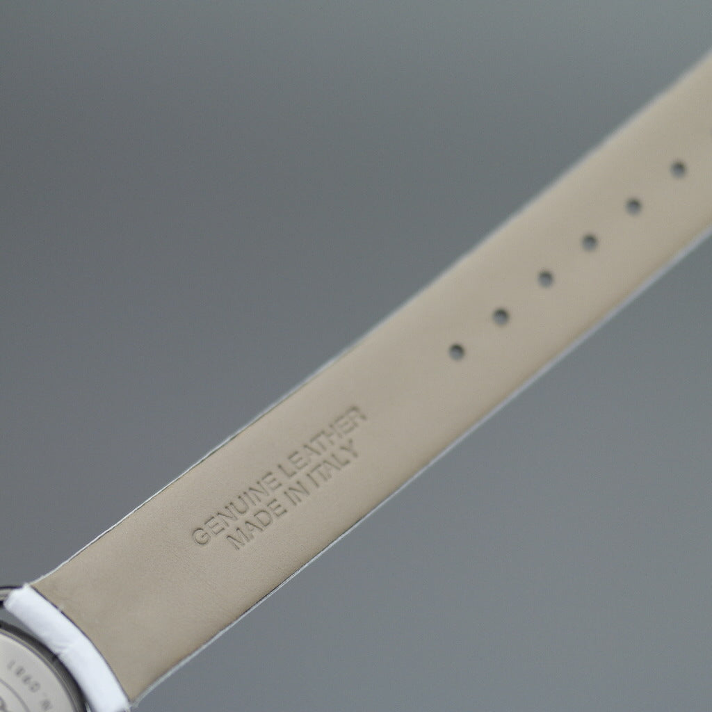 Pomellato 67 Limited Edition Damenarmbanduhr mit Diamanten, weißes Lederarmband