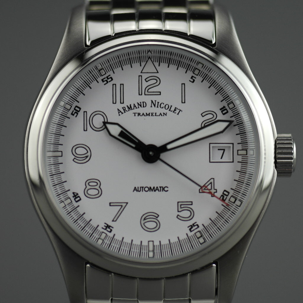 Armand Nicolet Automatic Swiss wristwatch stainless steel bracelet