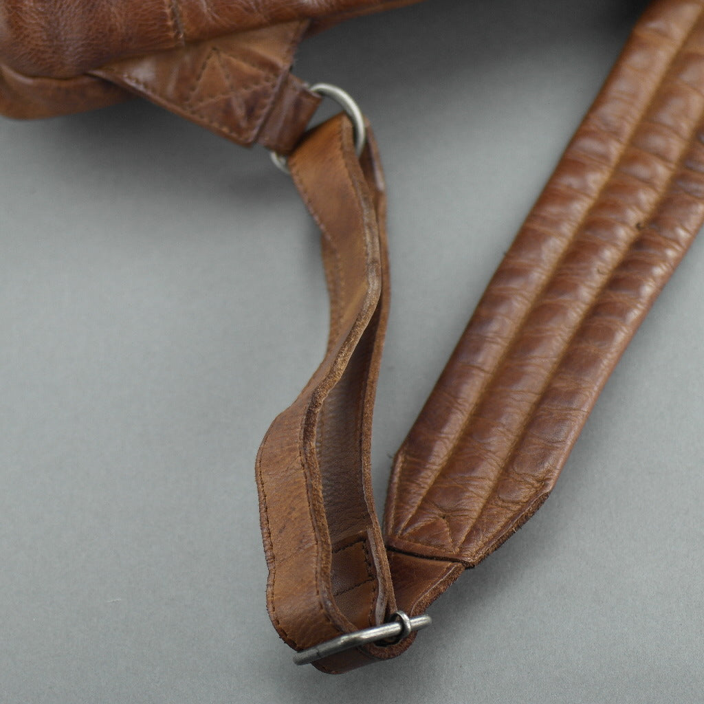 Vilenca Holland Tan Business-Rucksack aus echtem Leder
