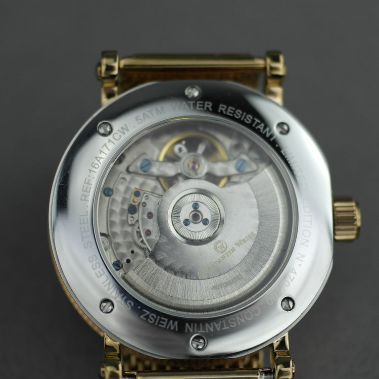Constantin Weisz Limited Edition open heart automatic wrist watch 34 jewels