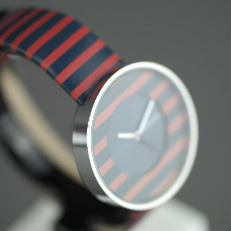 Lambretta Cielo Striped wrist watch with genuine leather strap