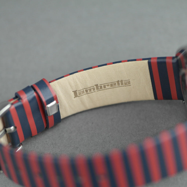 Lambretta Cielo Striped wrist watch with genuine leather strap