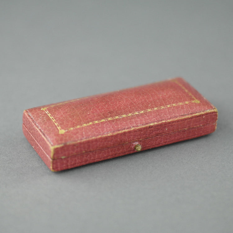 Antique red box for cufflinks British Empire London Goldsmiths and Silversmiths Company Ltd