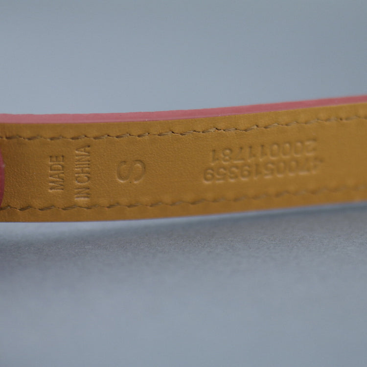 Polo Ralph Lauren Ladies skinny narrow red grained leather belt
