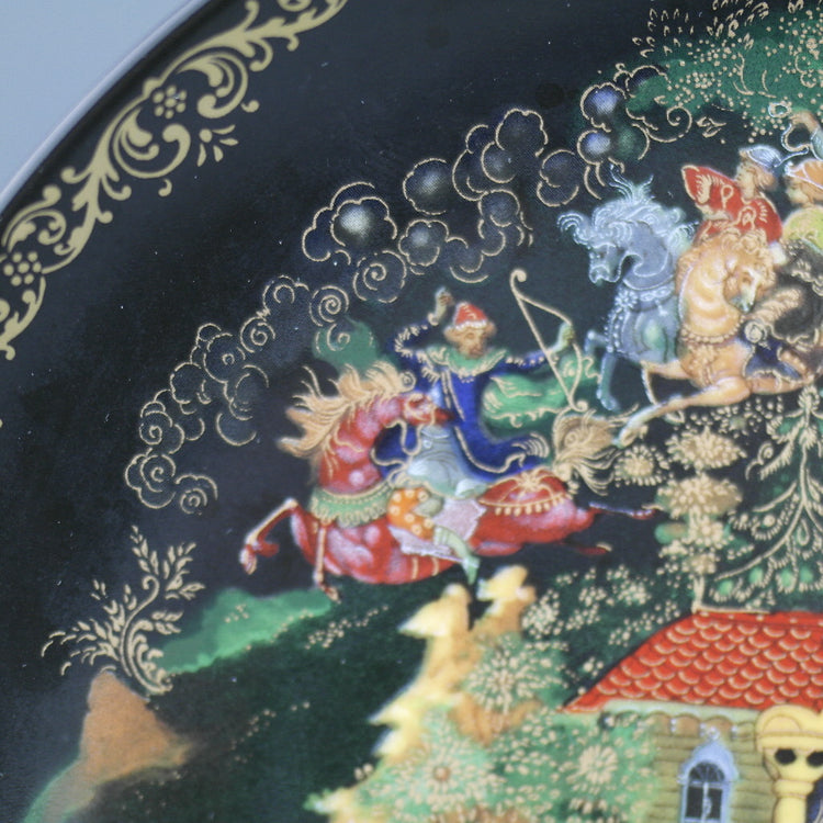 The Dead Princess and the Seven Knights Russian tales Plate Porcelain, Wall Decor