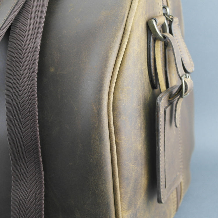 Ashwood Genuine Leather Holiday Business Sport Large Holdall Travel bag mud colour