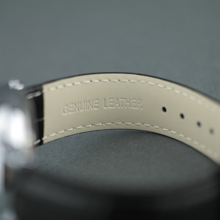 Jean Bellecour Automatic Skeleton Edition wrist watch black leather strap