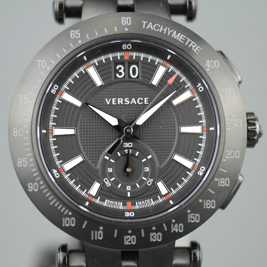 VERSACE V-Race Tachymeter wristwatch with bracelet