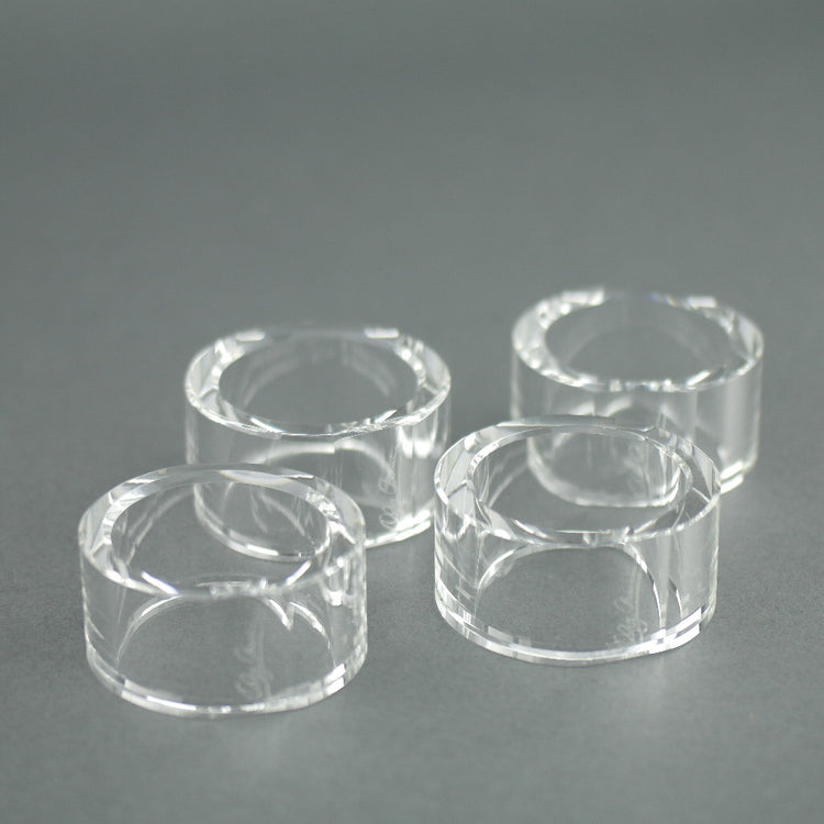 Oleg Cassini Oval shape Crystal set of four napkin rings