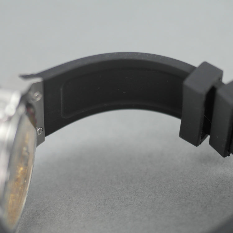 Constantin Weisz Skeleton mechanical wrist watch with black silicone strap