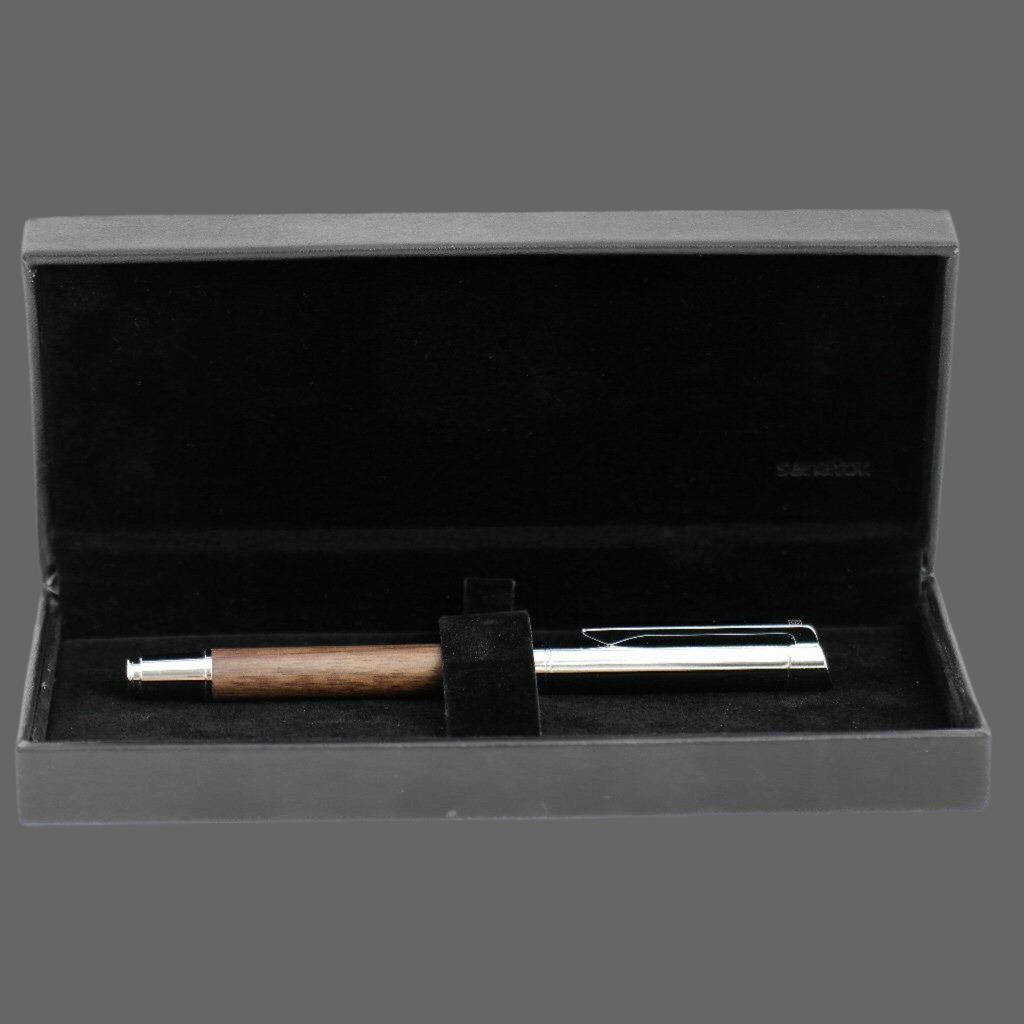 Pluma estilográfica Senator Tizio 6252 de madera de nogal en caja original