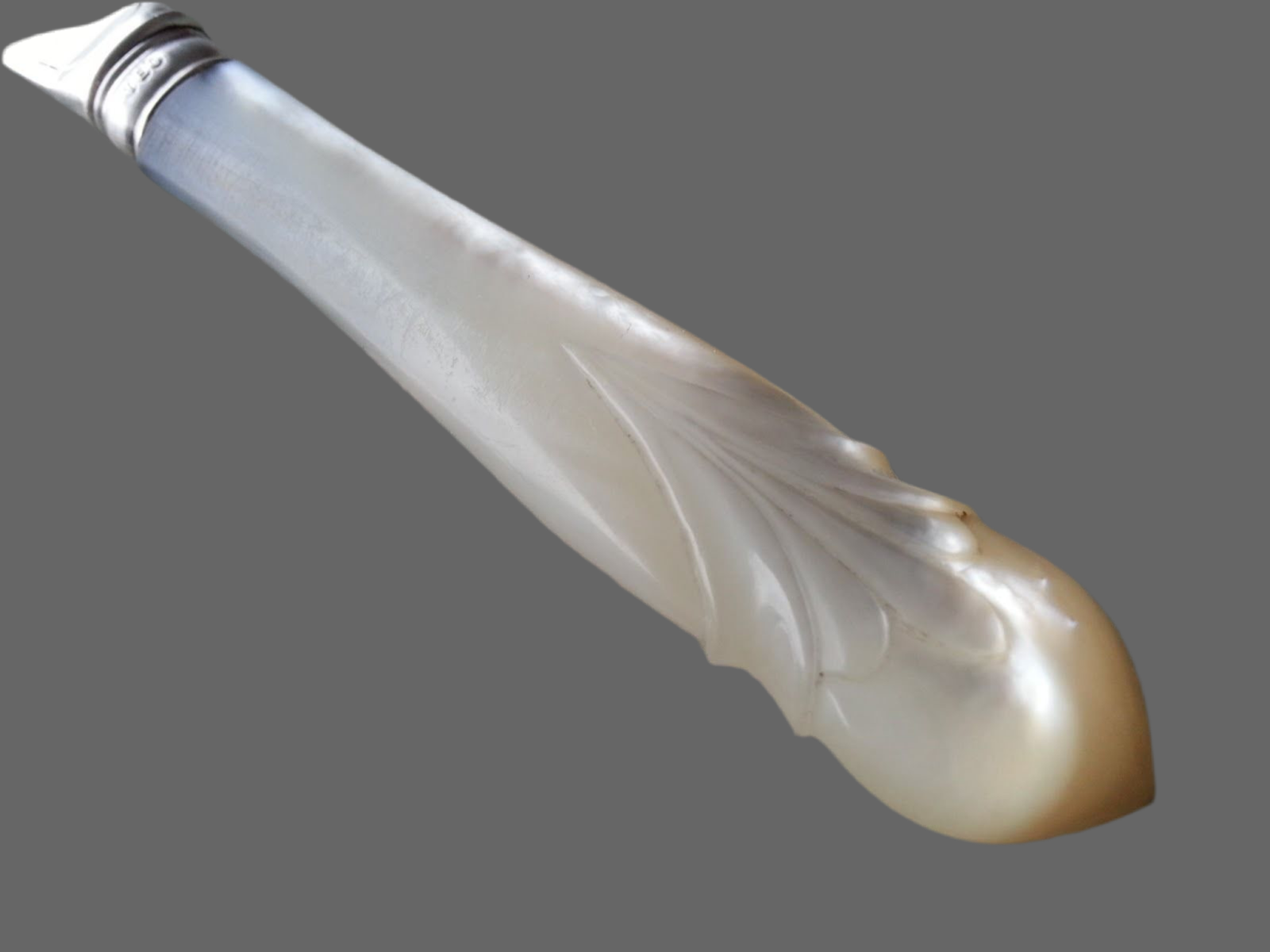 Antique 1893 sterling silver knife Nacre MOP handle Birmingham