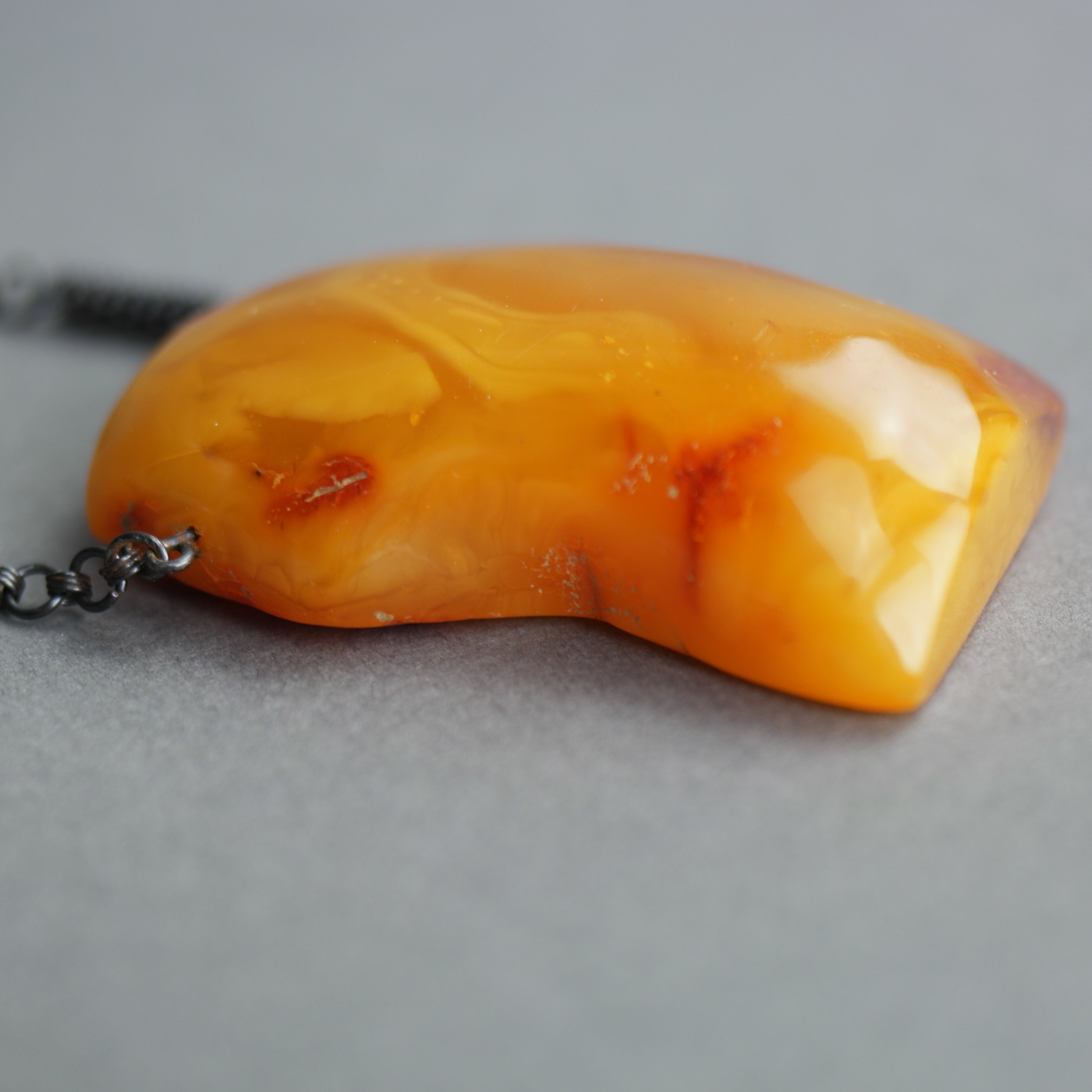 Rare Vintage Cloudy Amber necklace USSR
