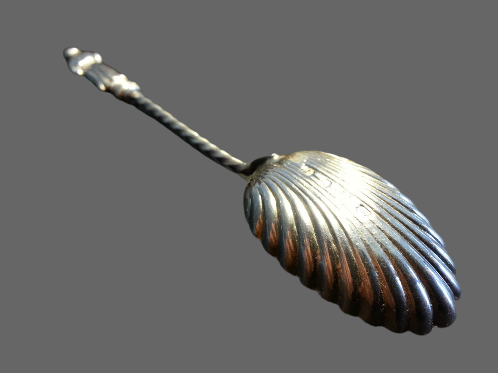 Antique 1898 sterling silver spoon apostle British Empire tea coffee