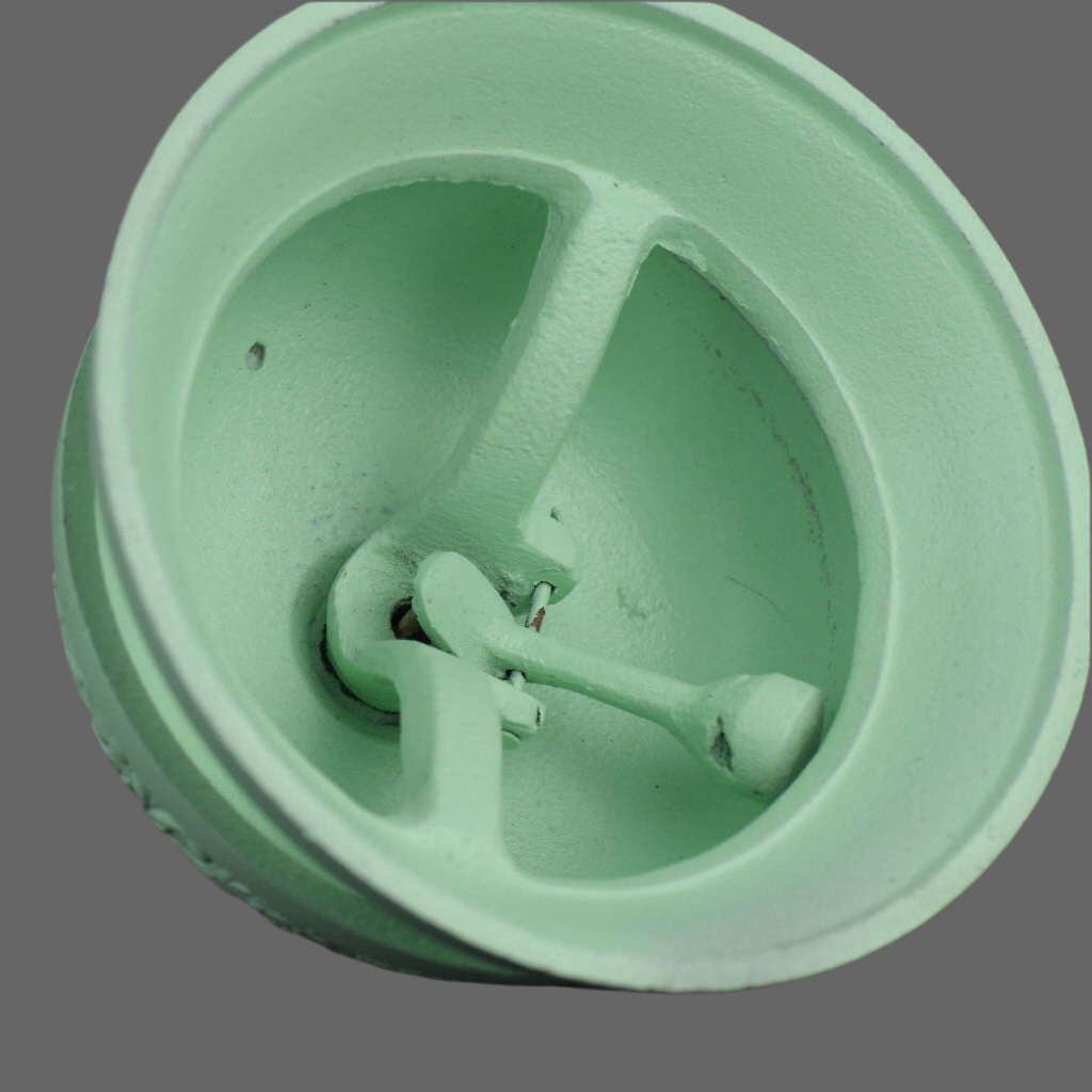 Victorian style cast iron reception desk ornamented top bell