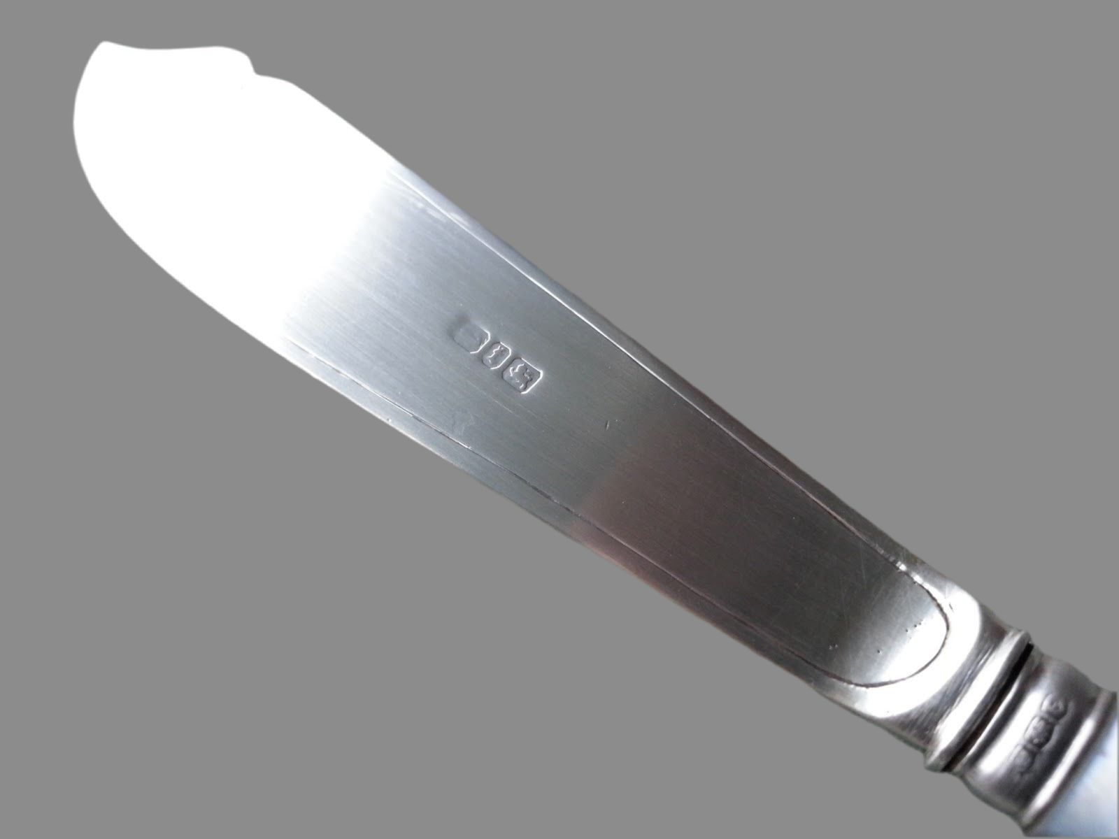 Antikes Sterlingsilbermesser aus dem Jahr 1893, Perlmutt-MOP-Griff, Birmingham
