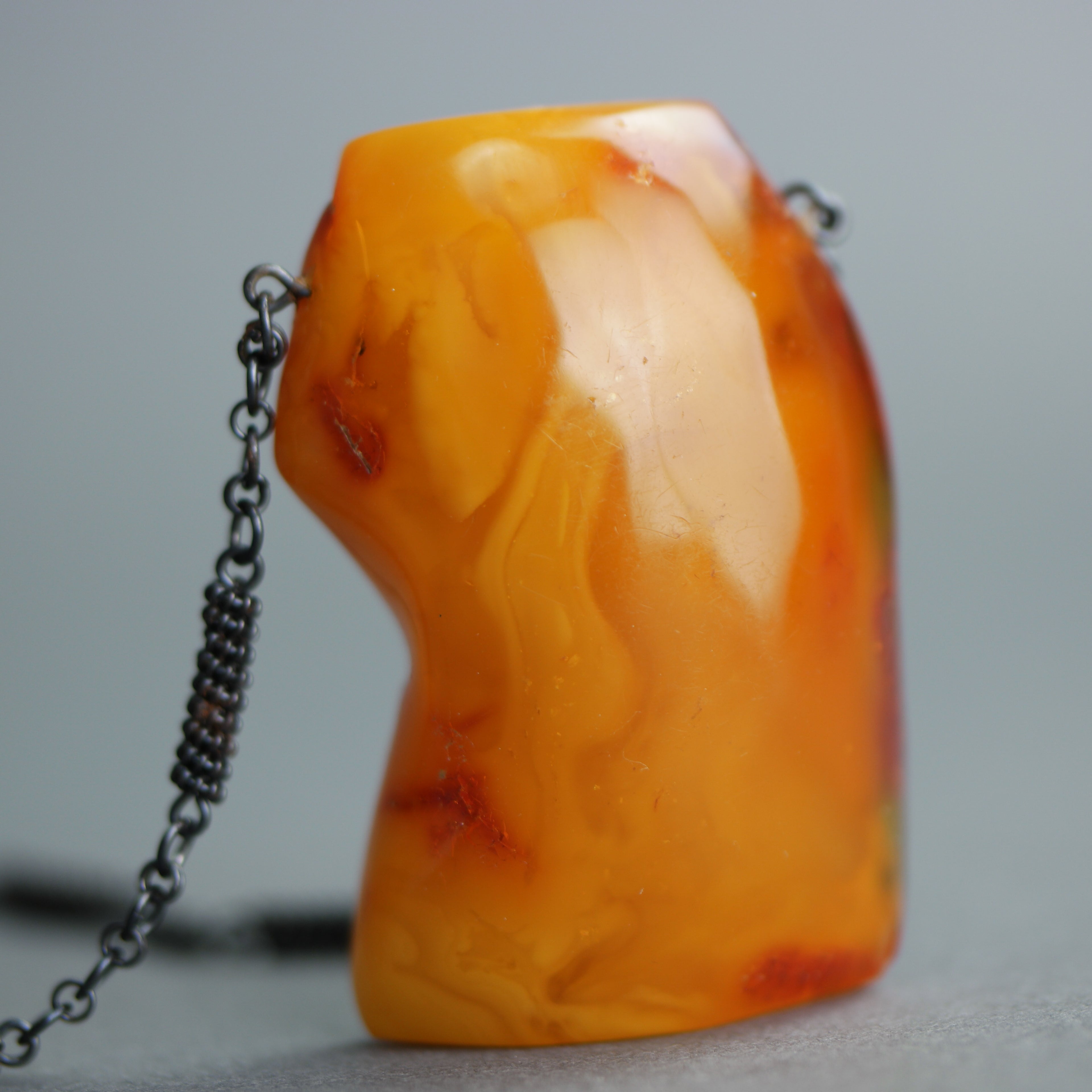 Rare Vintage Cloudy Amber necklace USSR