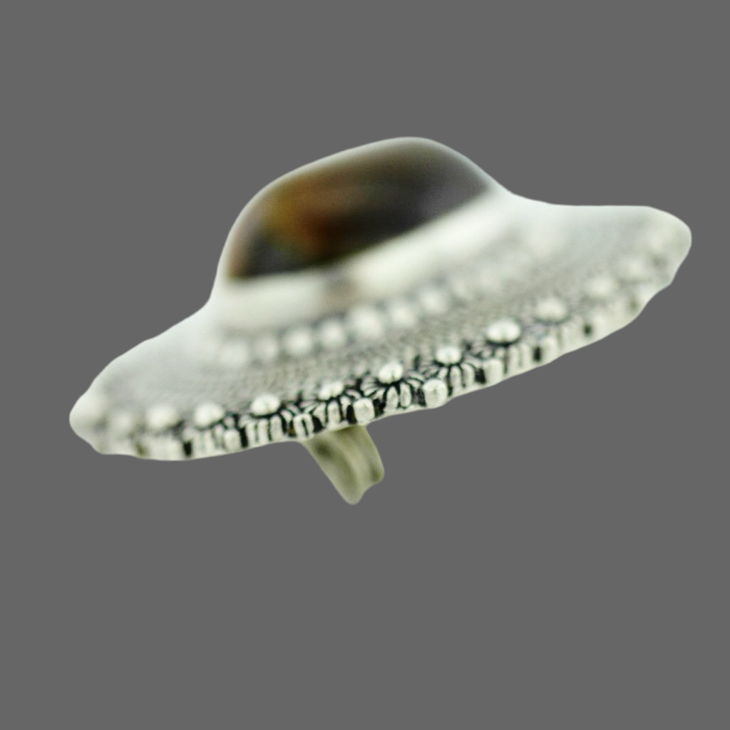 Vintage solid silver pin brooch with Tiger Eye gemstone cabochon Jerusalem 950