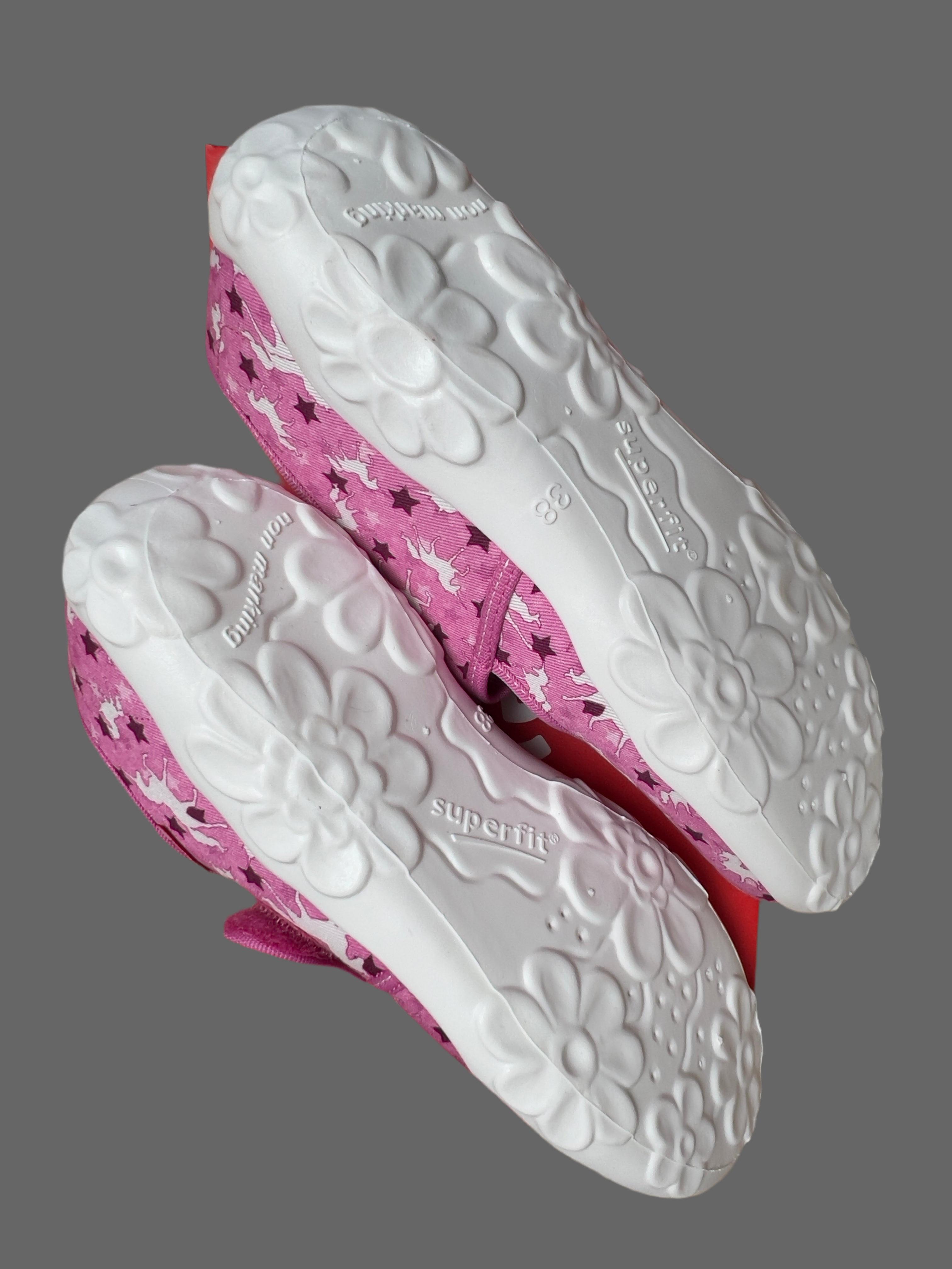 Superfit Bonny Shoes Pink Lilac Unicorns StarsPink UK 5 EU 38 slippers great for dancing or climbing