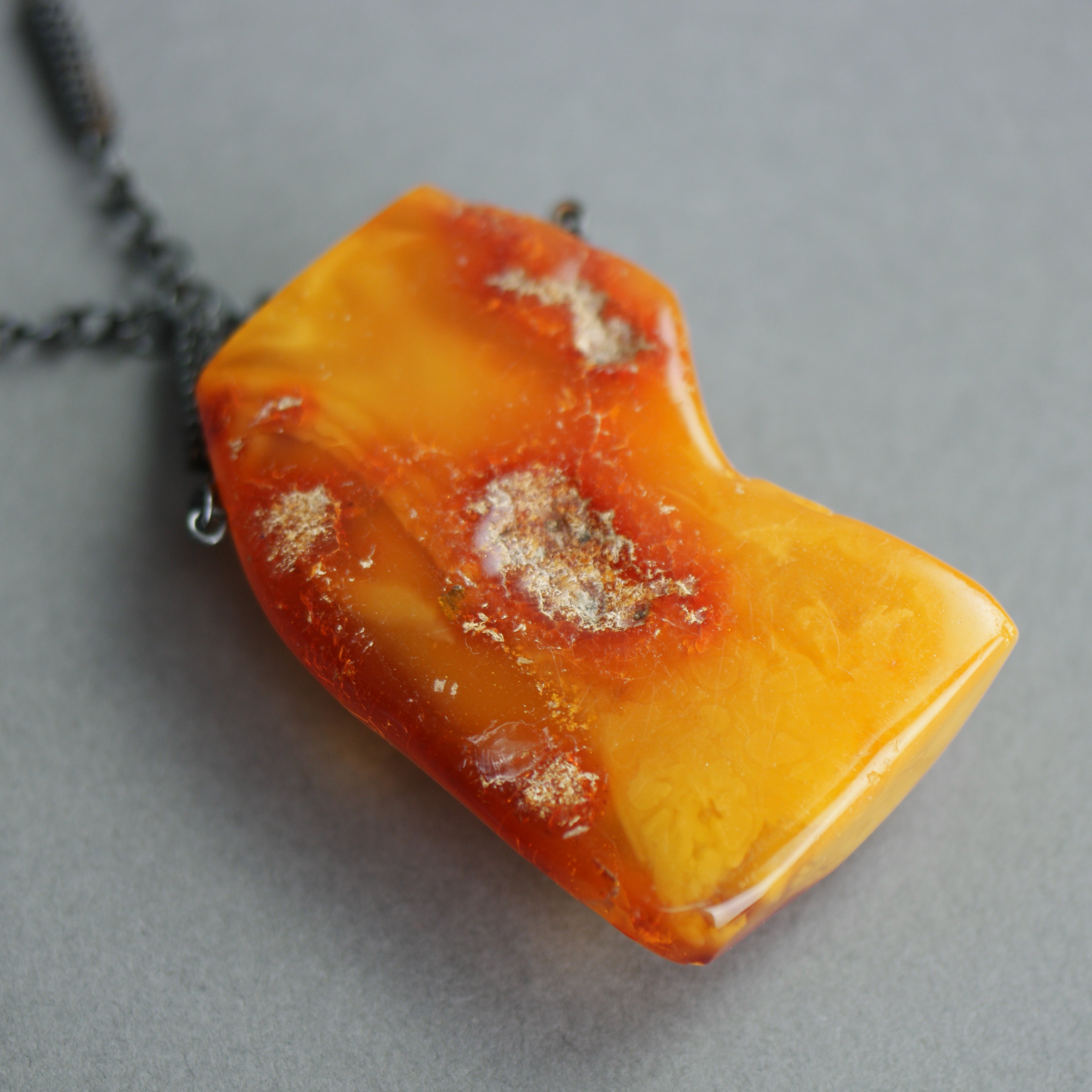 Rare Vintage Cloudy Amber necklace USSR