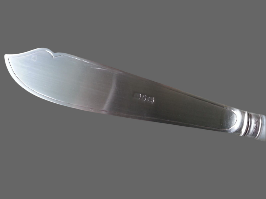 Antique 1893 sterling silver knife Nacre MOP handle Birmingham