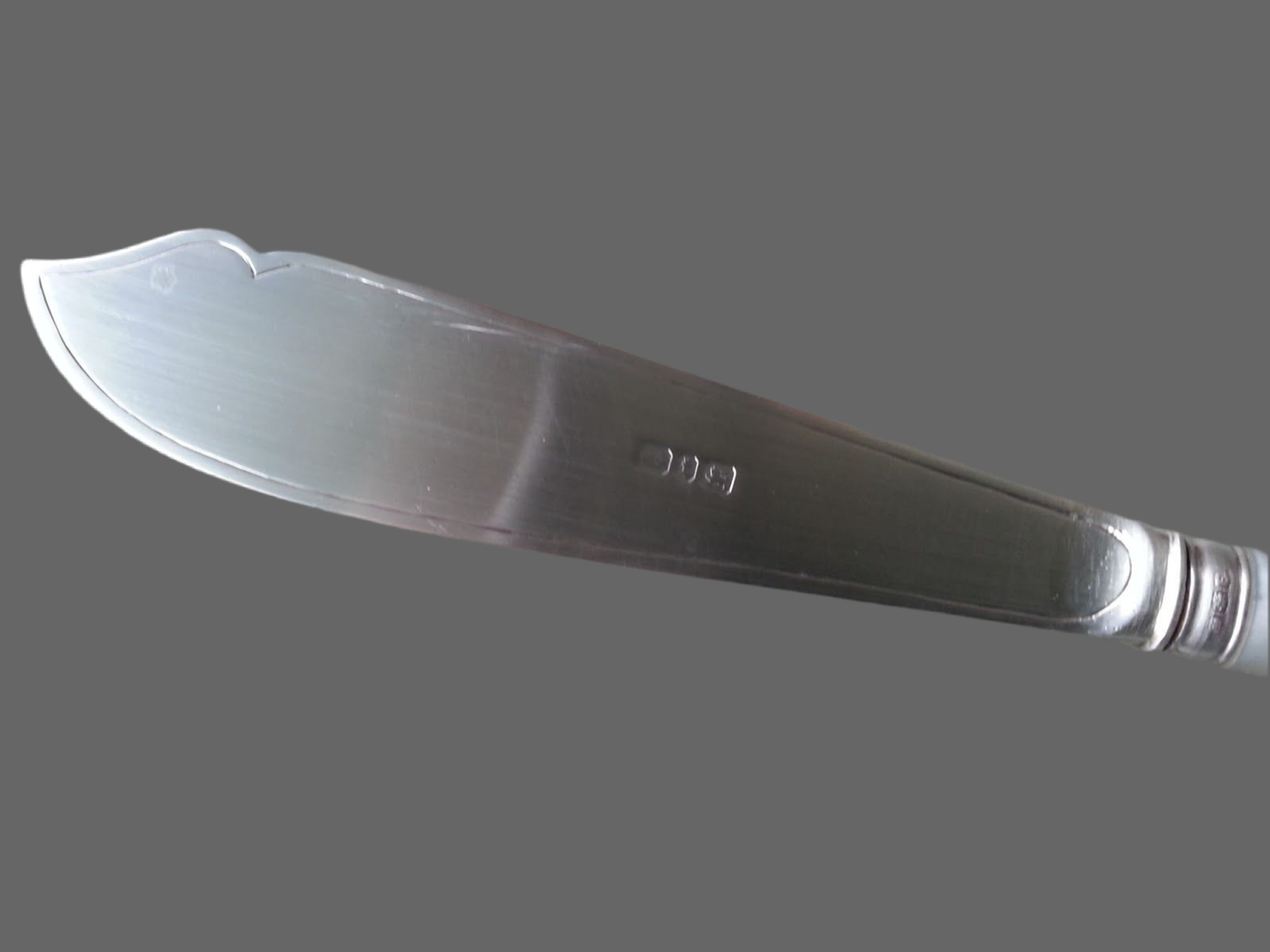 Antique 1893 sterling silver knife Nacre MOP handle Birmingham