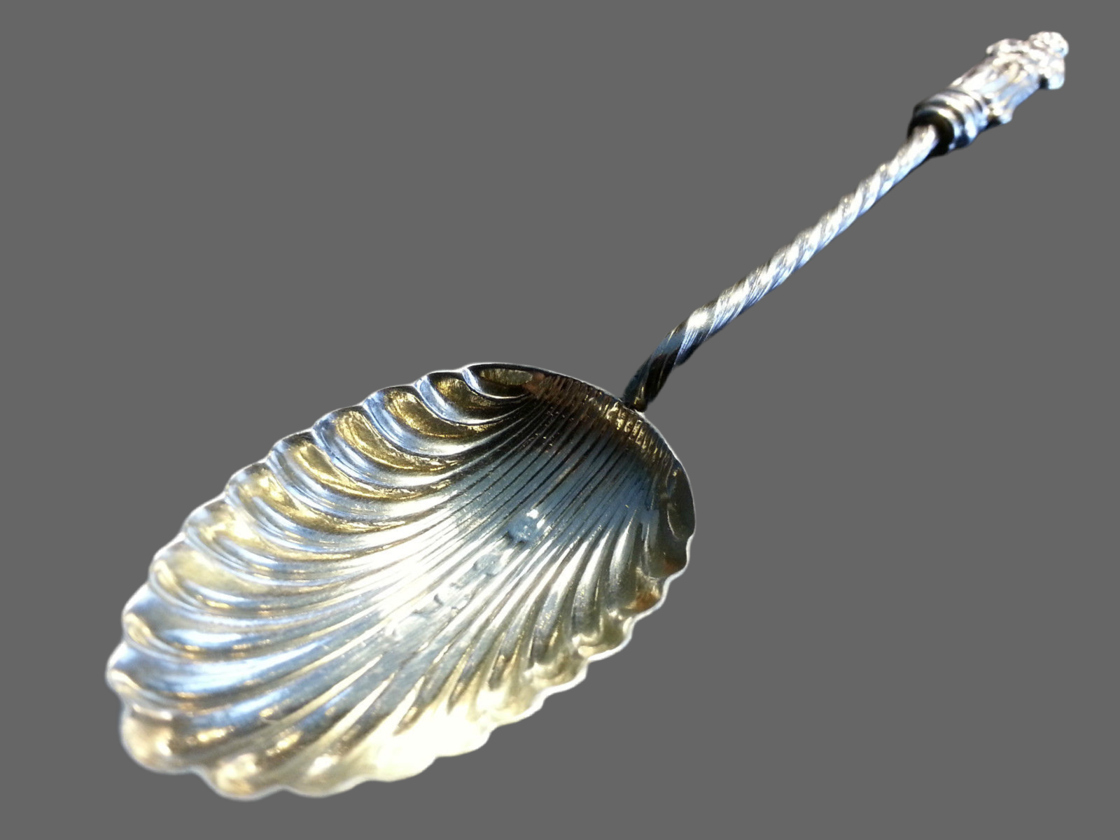 Antique 1898 sterling silver spoon apostle British Empire tea coffee