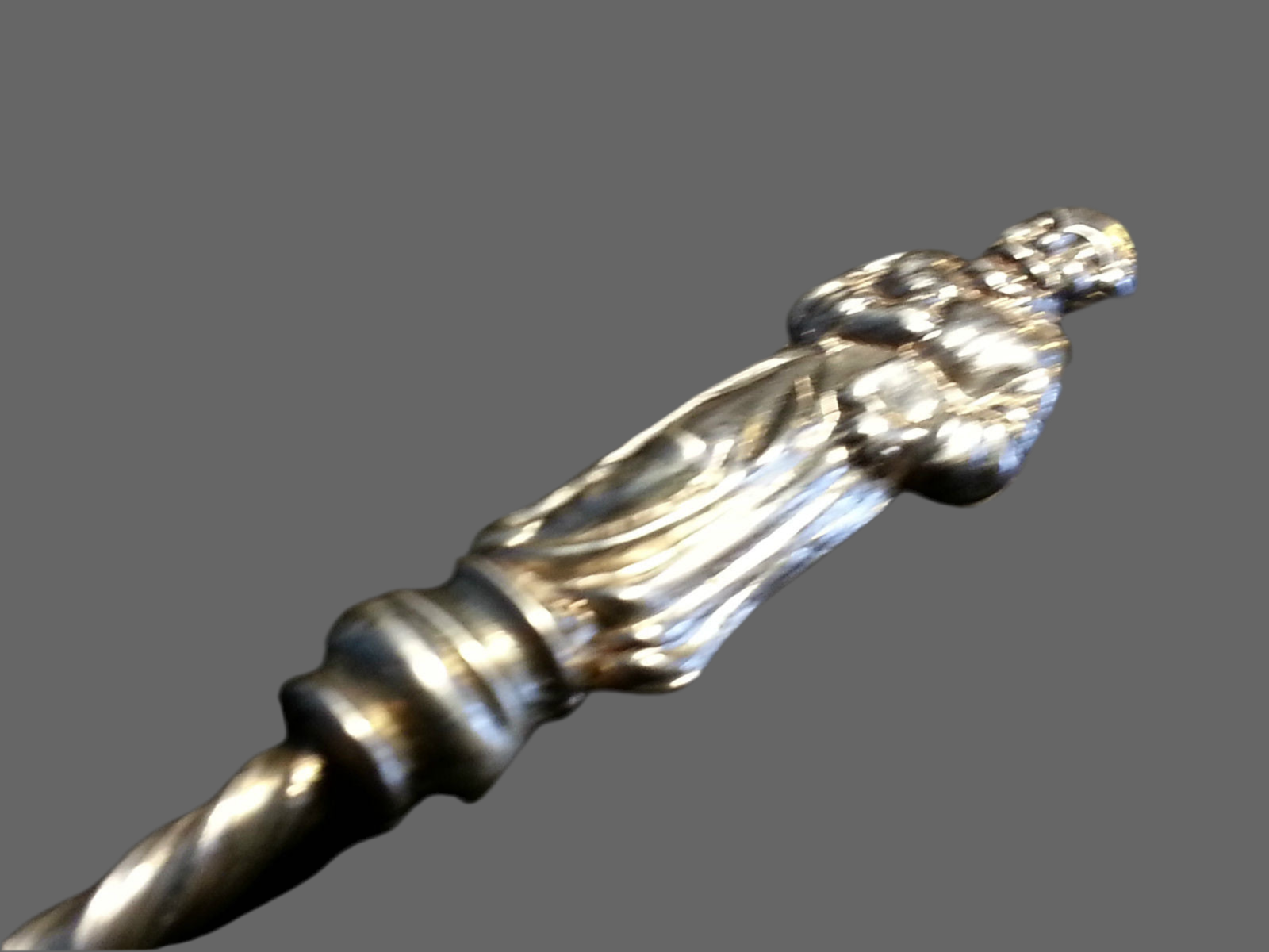 Antique 1898 sterling silver spoon apostle British Empire tea coffee