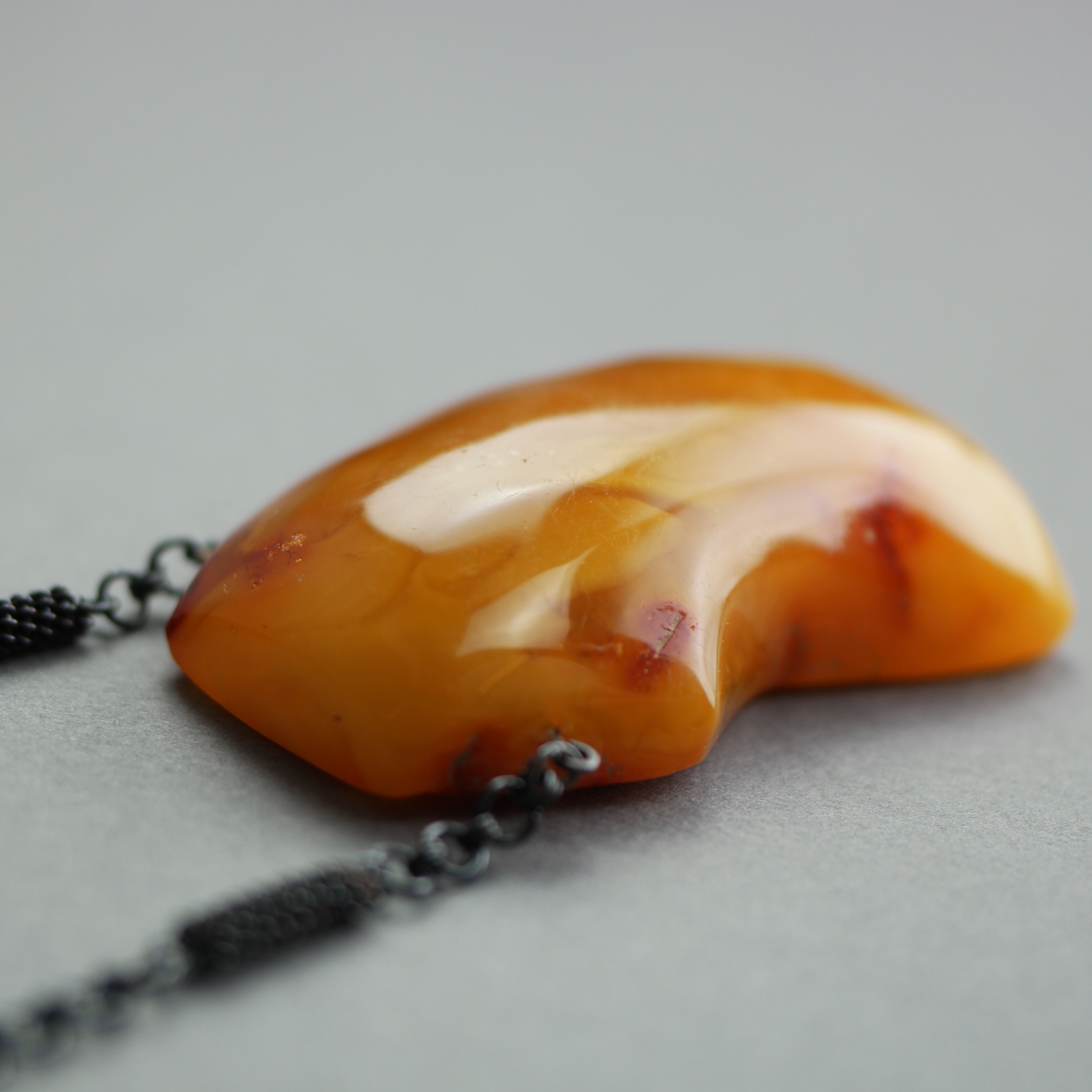 Rare Vintage Cloudy Amber necklace USSR