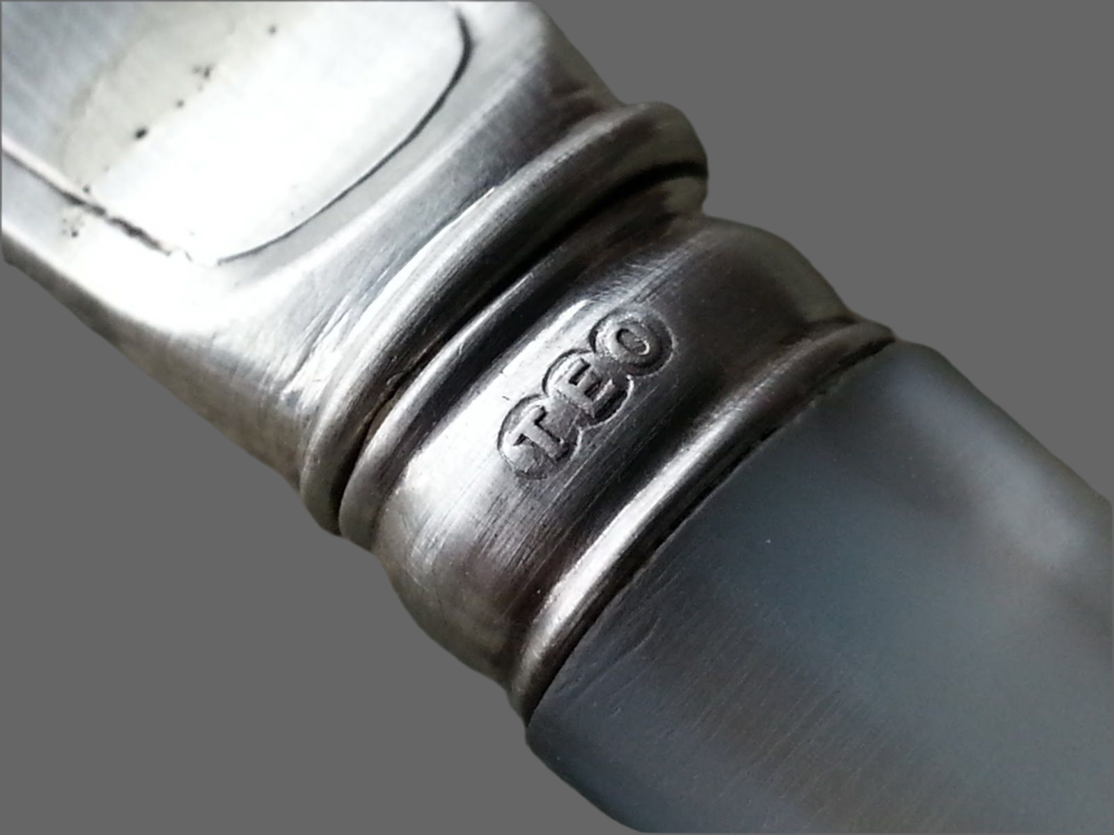 Antique 1893 sterling silver knife Nacre MOP handle Birmingham