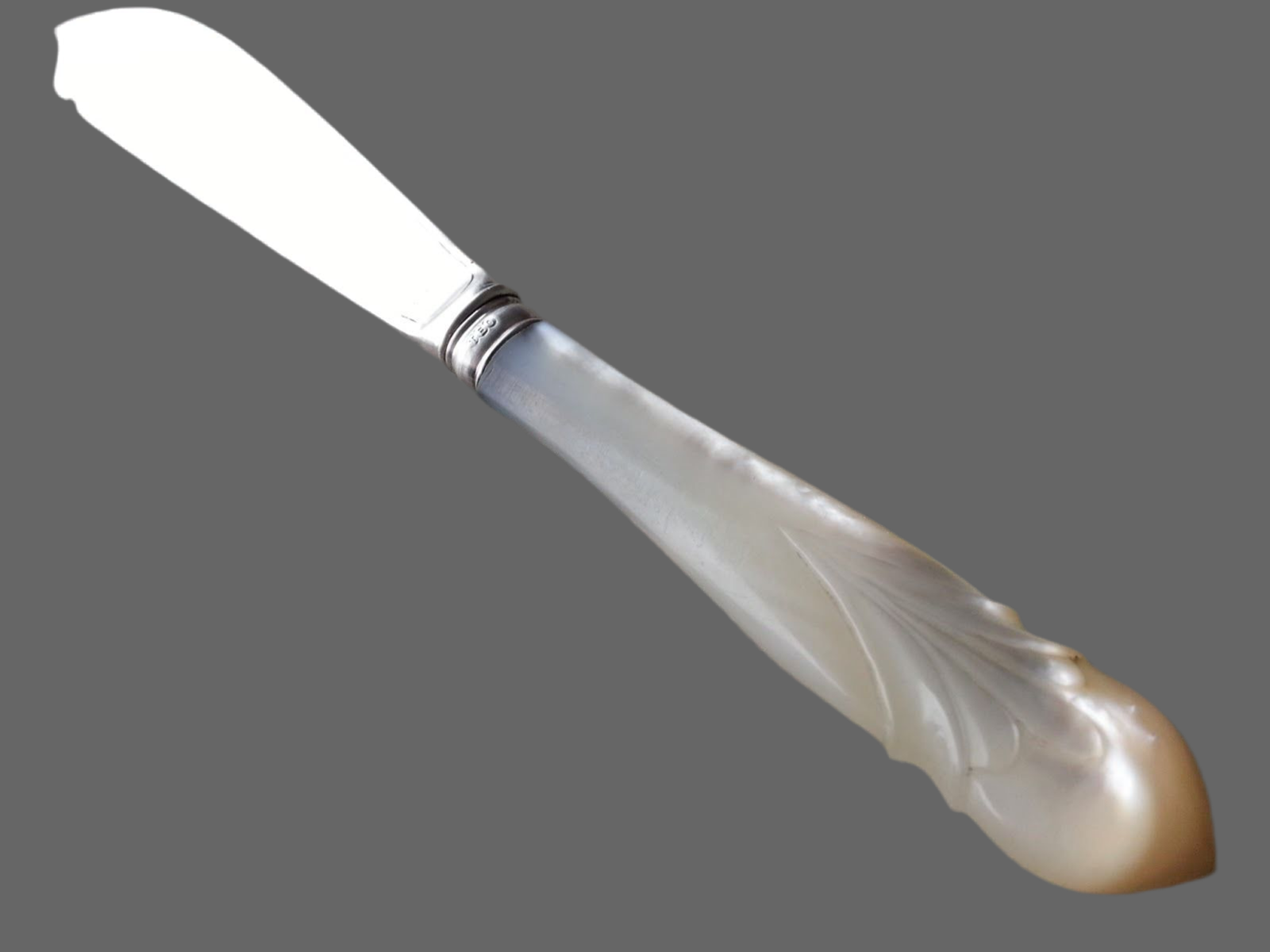 Antikes Sterlingsilbermesser aus dem Jahr 1893, Perlmutt-MOP-Griff, Birmingham