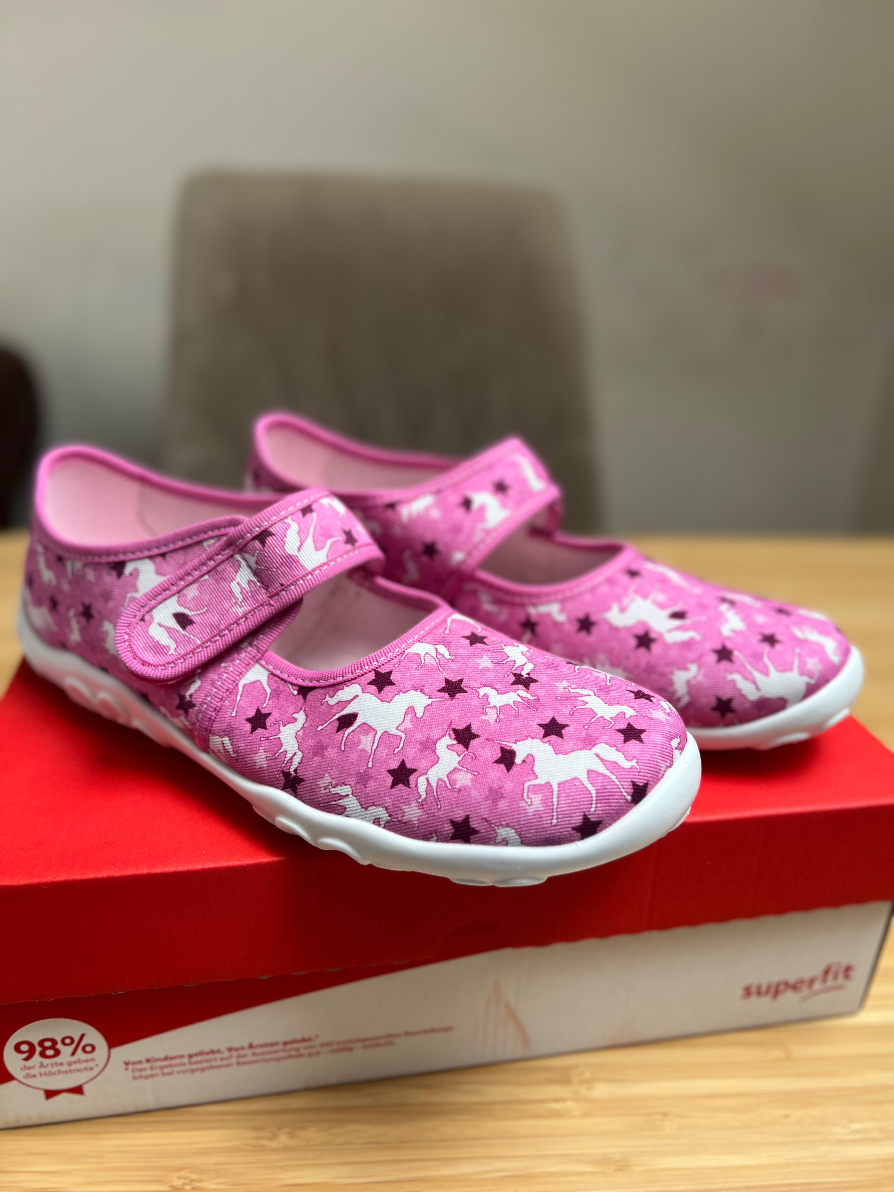 Superfit Bonny Shoes Pink Lilac Unicorns StarsPink UK 5 EU 38 slippers great for dancing or climbing