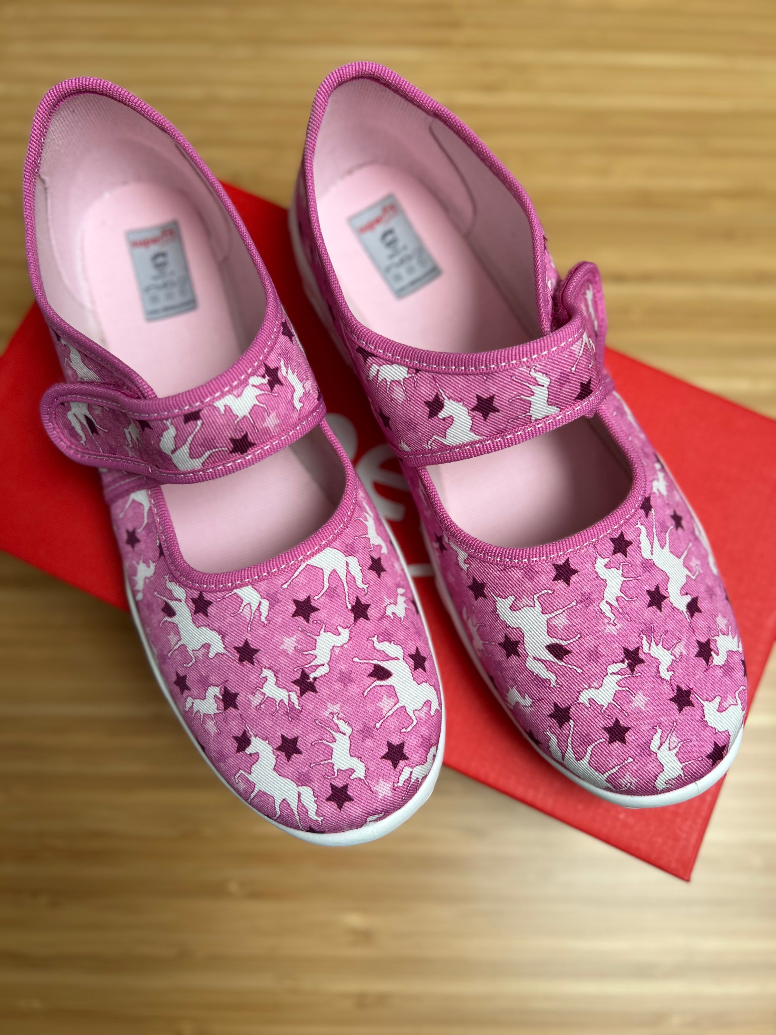 Superfit Bonny Shoes Pink Lilac Unicorns StarsPink UK 5 EU 38 slippers great for dancing or climbing