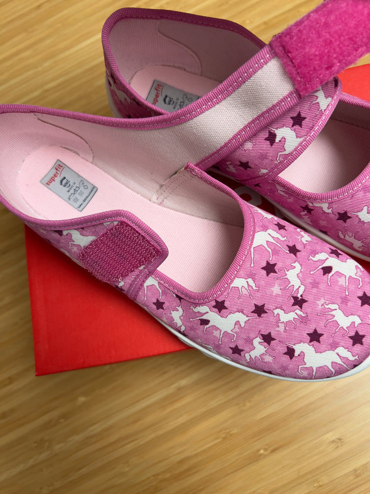 Superfit Bonny Slipper Shoes Pink Lilac Unicorns StarsPink UK 5 EU 38