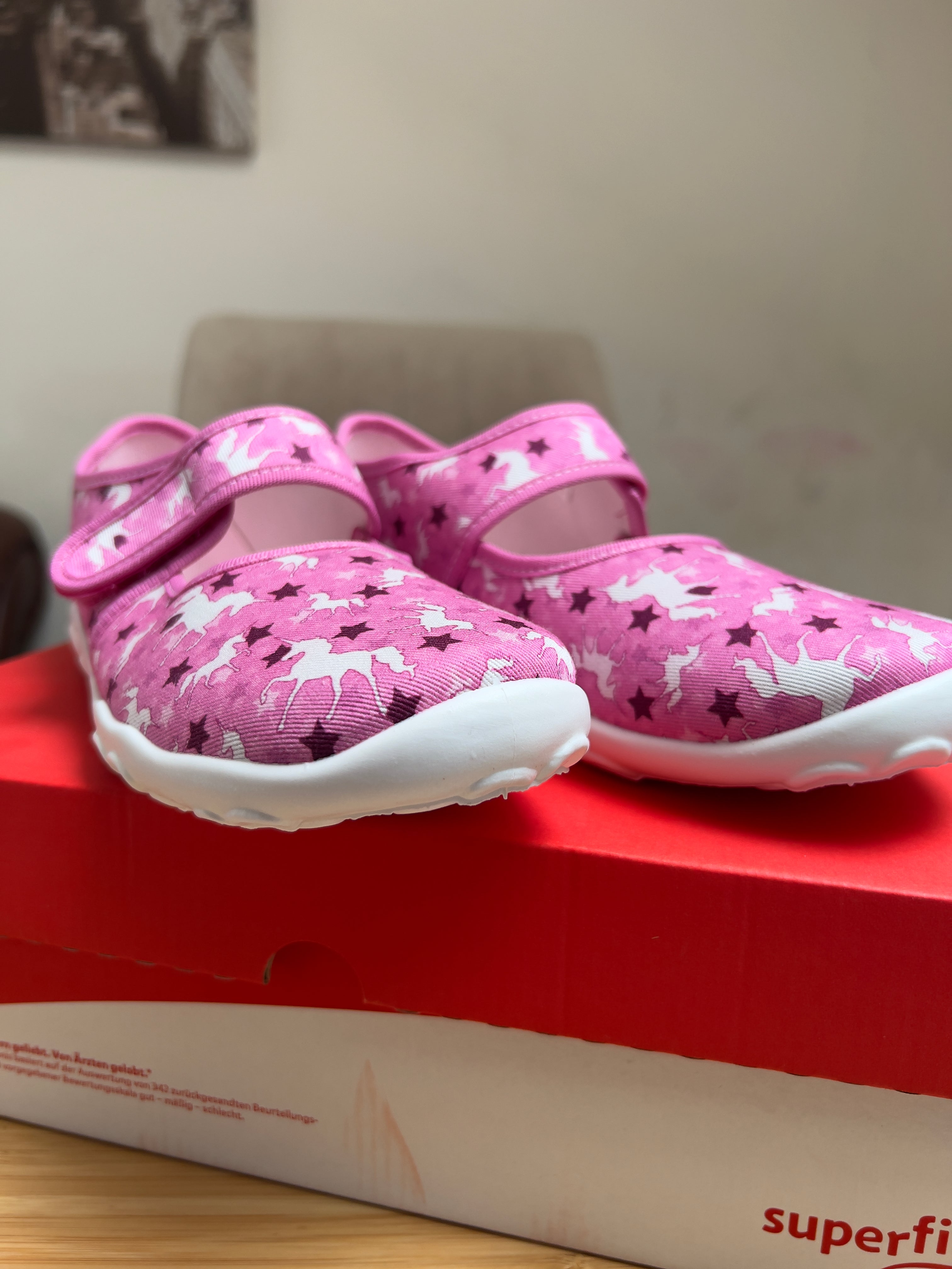 Superfit Bonny Shoes Pink Lilac Unicorns StarsPink UK 5 EU 38 slippers great for dancing or climbing