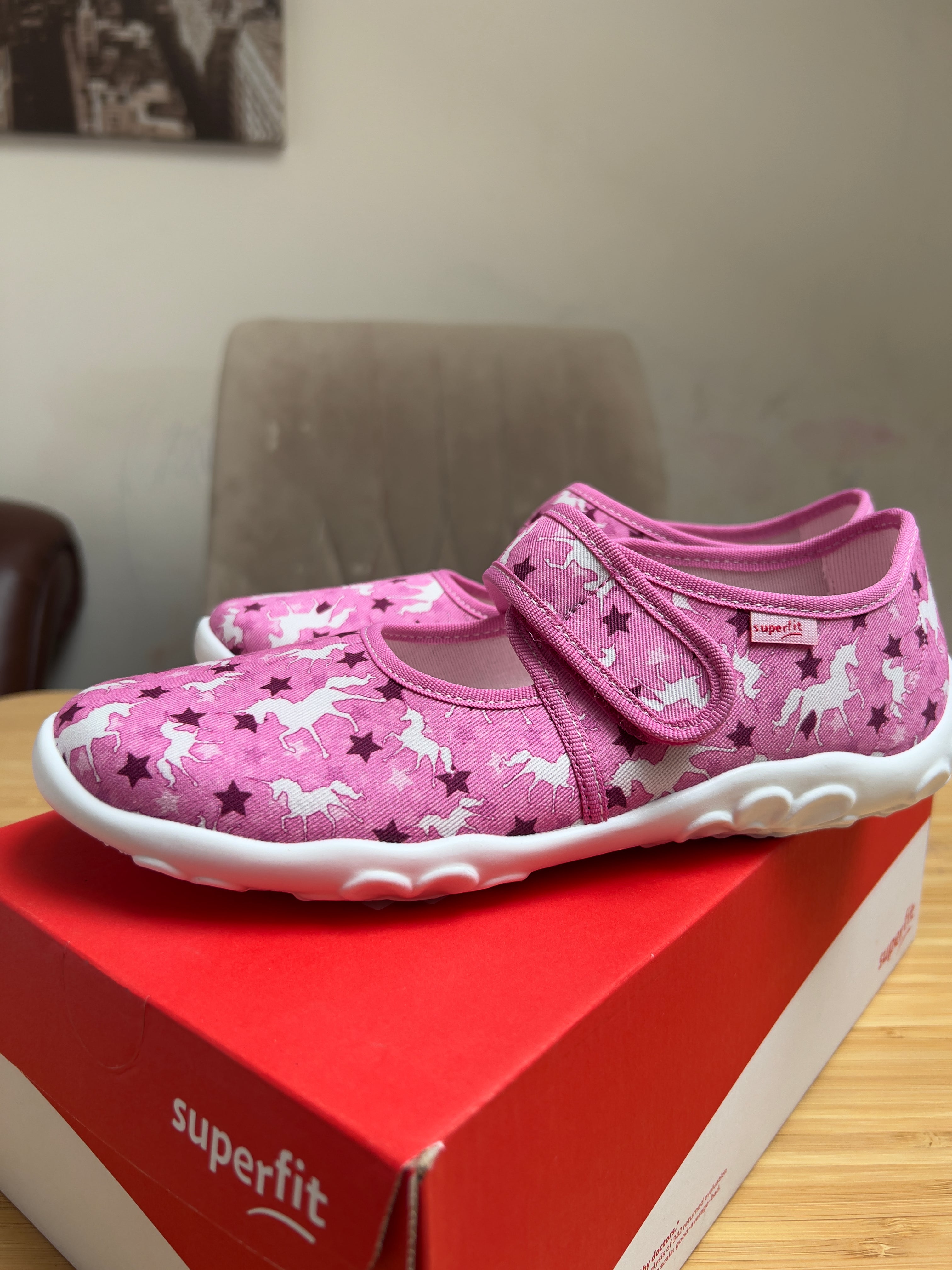 Superfit Bonny Shoes Pink Lilac Unicorns StarsPink UK 5 EU 38 slippers great for dancing or climbing